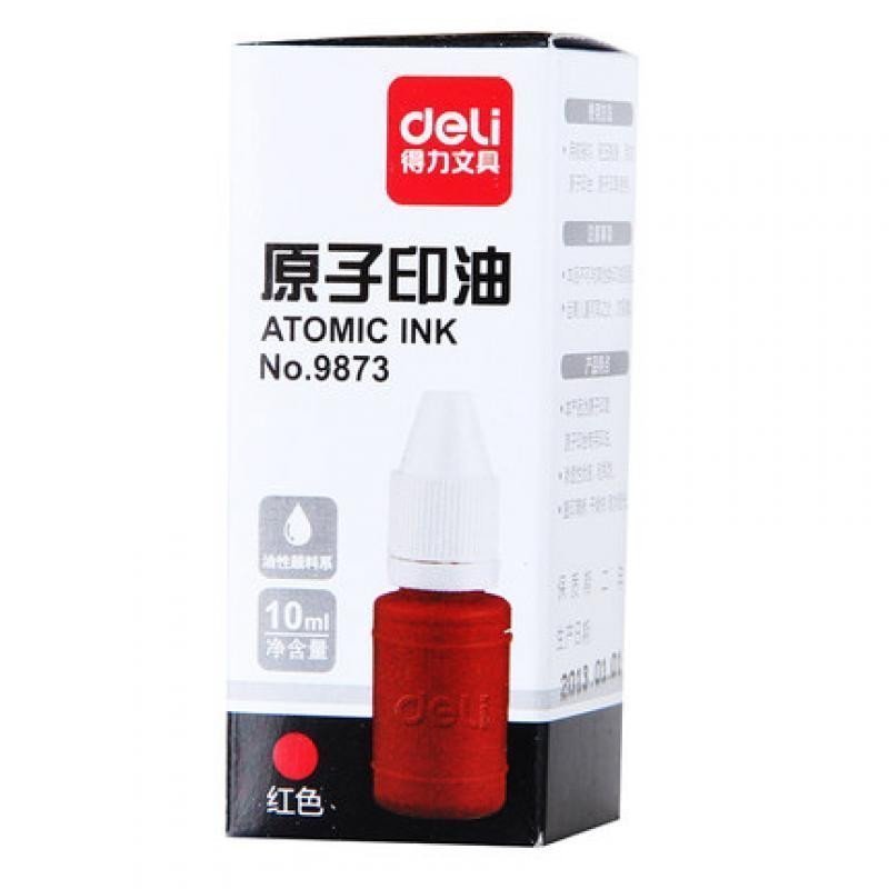 得力9873原子印油(红)(1瓶装) deli9873.